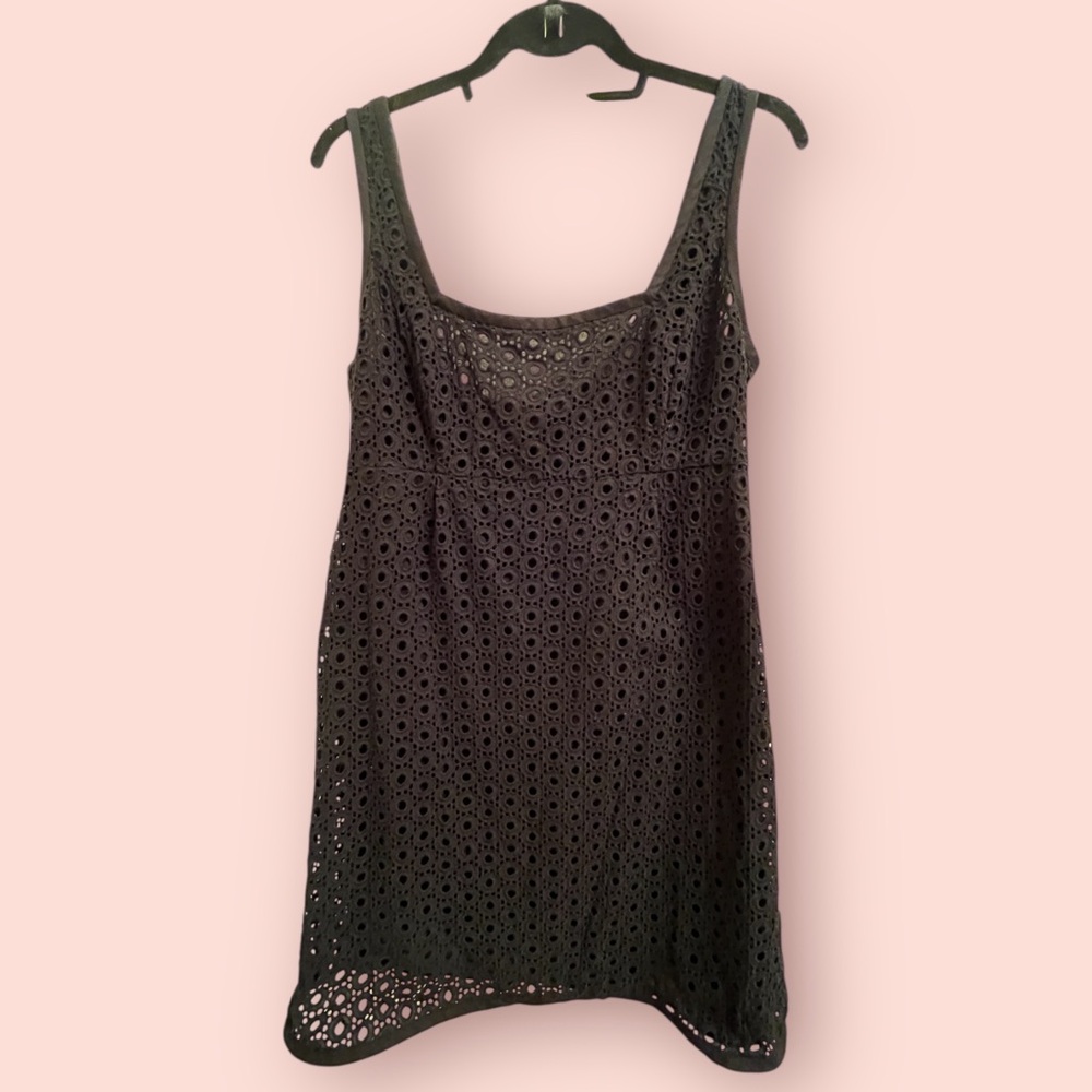 Nine West Black Eyelet Mini Dress